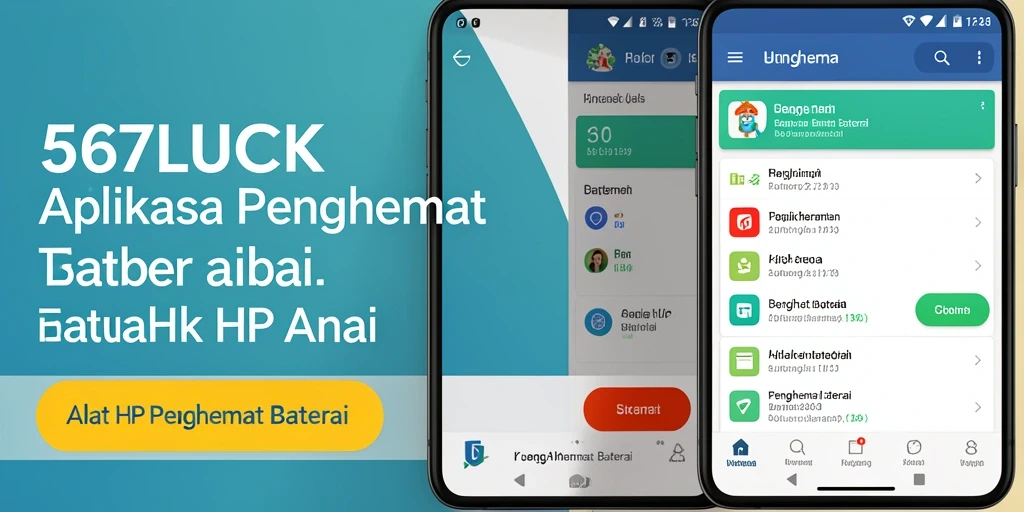 Tampilan antarmuka aplikasi Penghemat Baterai 567LUCK yang intuitif dan informatif.
