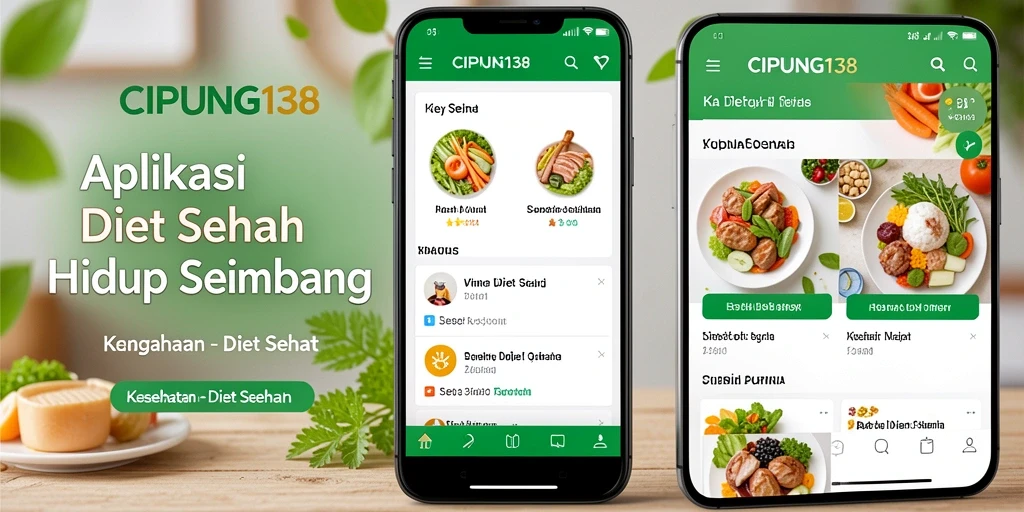 Tampilan antarmuka aplikasi CIPUNG138 untuk Diet Sehat.