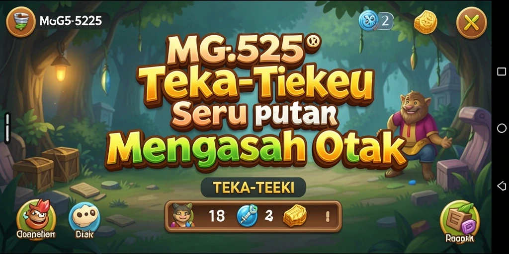 Tampilan antarmuka game Teka-Teki yang menarik dan interaktif.