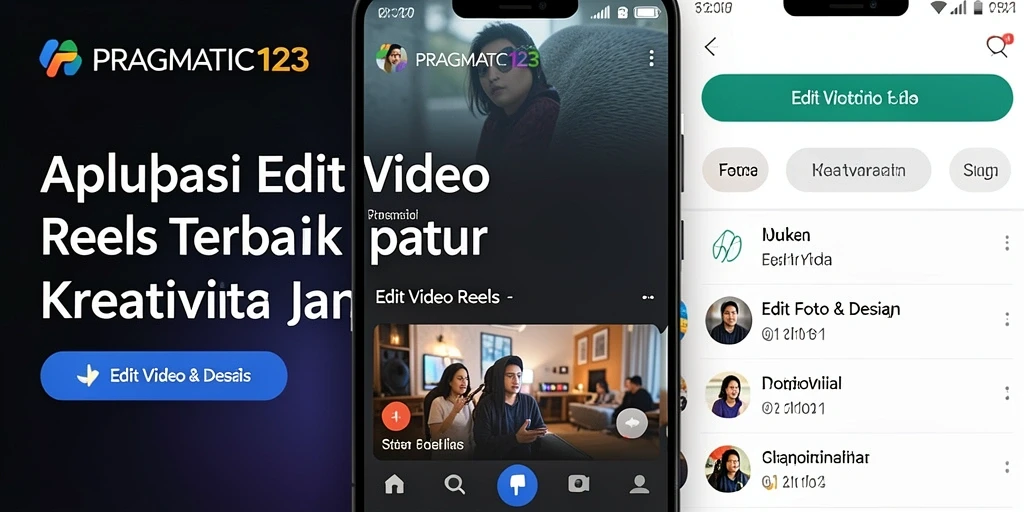 Antarmuka PRAGMATIC123 menampilkan alat edit video yang canggih dan mudah digunakan.