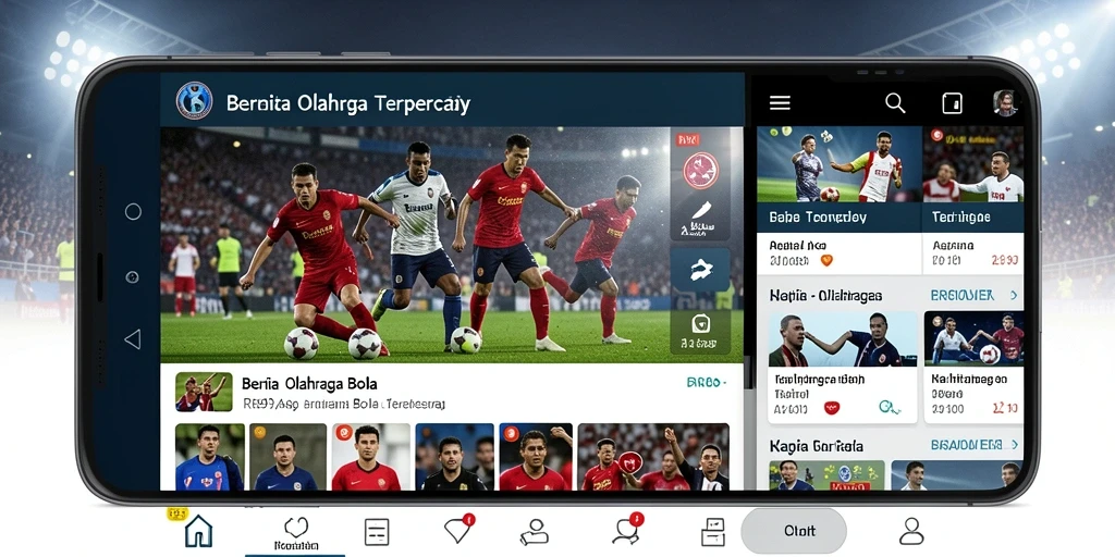 Tampilan antarmuka RR89 dengan berita Olahraga Bola terbaru.