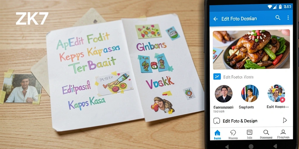 Antarmuka ZK7 yang ramah pengguna dengan fitur Edit Foto Kertas Kaca.