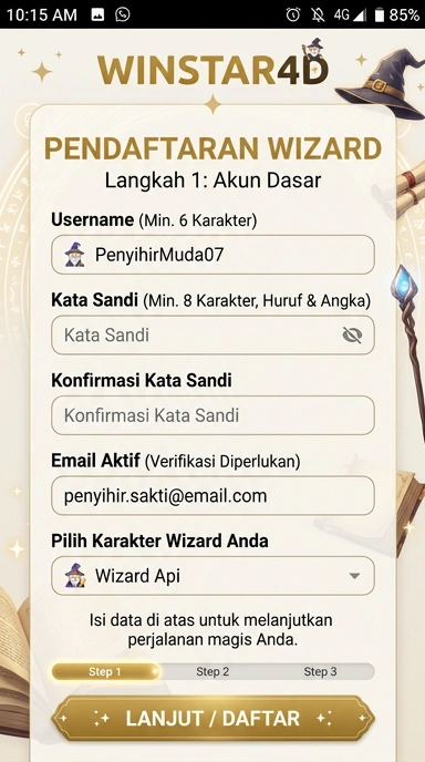 Panduan Registrasi Akun Winstar4d untuk Pengguna Android